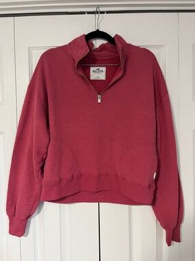 Hollister Women's Quarter-Zip Pullover - Rose Pink